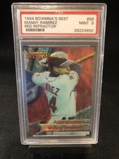 1994 Bowman’s Best Manny Ramirez Red Refractor PSA 9 Please Read