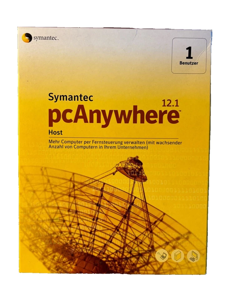 Symantec pcAnywhere 12.1 Host (Box) (1) - Vollversion für Windows, MAC + Linus - Bild 1 von 1