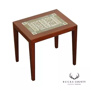 Danish Furniture Makers Control Modern Tile Top Rosewood Tile Top Table - Picture 1 of 12