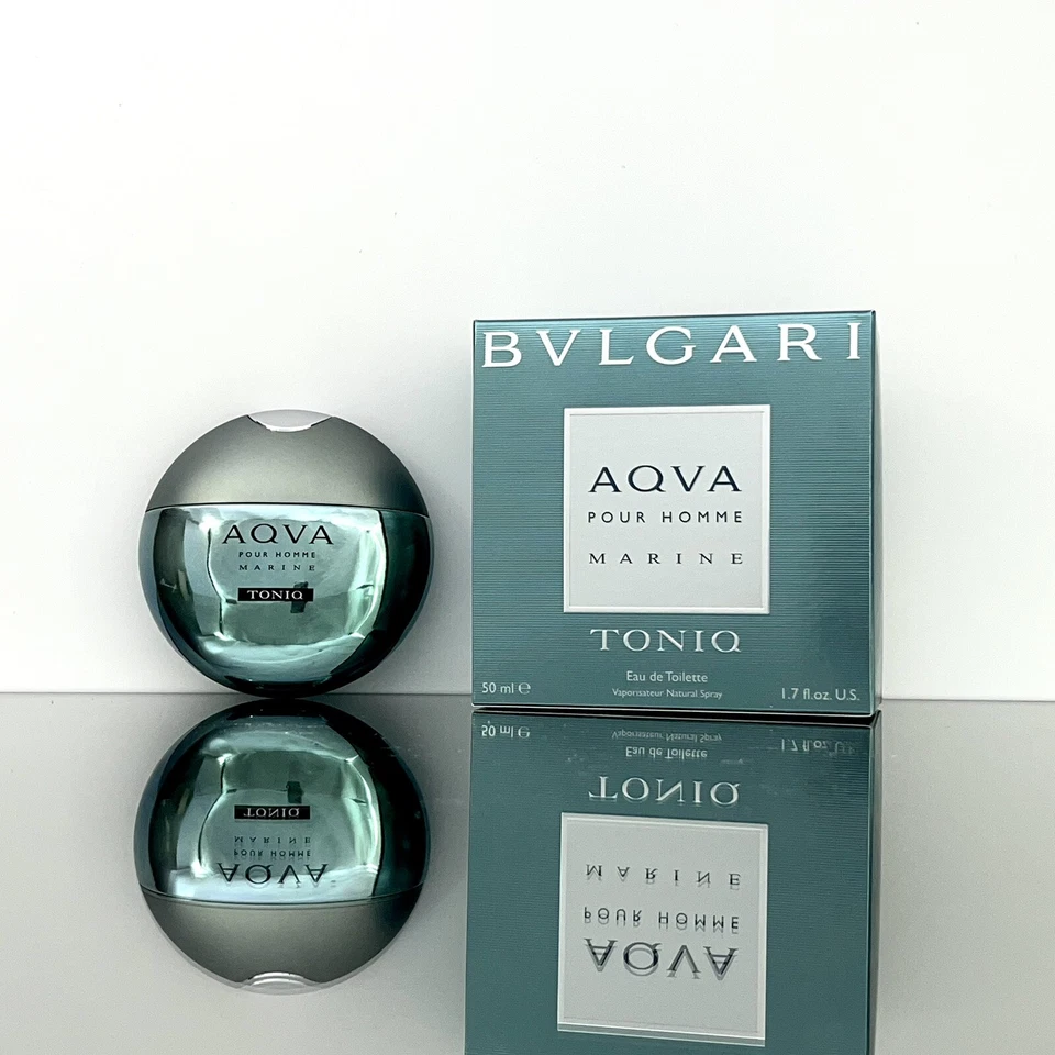 Bvlgari AQVA MARINE TONIQ Hombres Colonia 1.7oz-50ml EDT Spr RARO-DESCONTINUADO (BA07 Foto 1 de 1