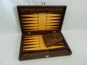 Luxury VAKKO Wood & Fabric Backgammon Set - Hand Made in Turkey - Picture 1 of 5