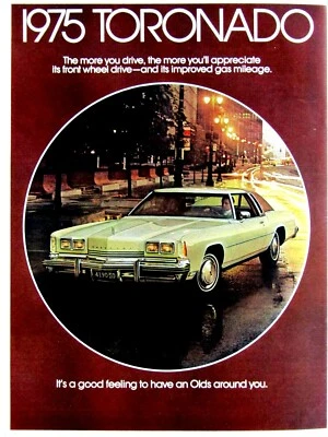 1975 Oldsmobile Toronado More You Drive U Appreciate Original Print Ad 8.5 x 11" - Image 1 of 4