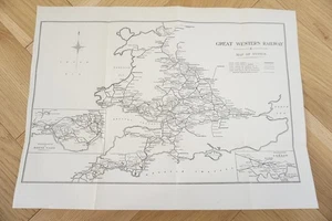 1922 Great Western Railway Original Railway Map GWR - Picture 1 of 3
