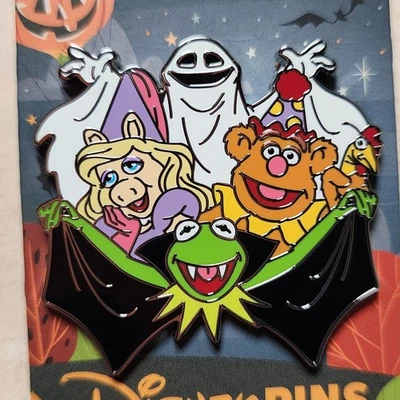 Prendedor original de los parques de Disney 2025 The Muppets Halloween Ghost Kermit Miss Piggy & Fozzie Foto 1 de 3