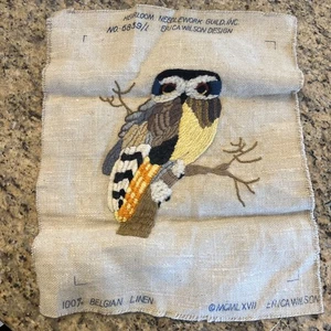 Vintage 1967 3D Owl Crewel Complete Art Erica Wilson Heirloom MCM - Bild 1 von 4