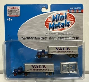 Mini Metals N Scale Yale White Super Power Tractor /32' Aero Van Trailer #51136 - Picture 1 of 5