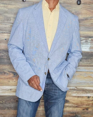 J. Blazer Chaqueta Crew Ludlow Slim Somelos Portugal Algodón Lino Doble Ventilación 42L Foto 1 de 4