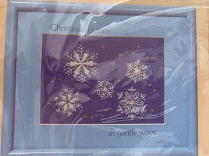 Creative Circle Christmas Gentle Snowflakes Crewel Embroidery Kit #2332 NEW - Picture 1 of 5