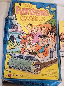 Piezas vintage 1972 Picapiedra formas de color dibujos animados Hanna-Barbera Fred & Dino - Imagen 1 de 6
