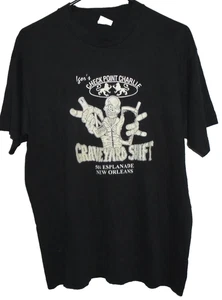 Vintage 1990er Halloween Glow in the Dark T-Shirt Large Check Point Charlie - Bild 1 von 2