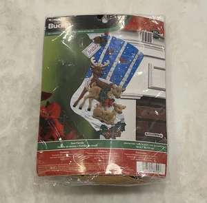 Bucilla 18" Filz Weihnachtsstrumpf HB86502 Hirsch Familie Applikation Kit - Bild 1 von 21