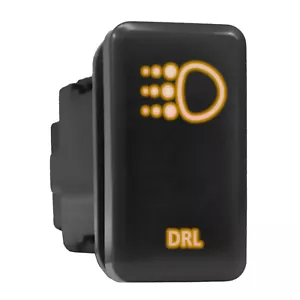DRL - Orange Backlit Tall Push In Switch 1.54"x 0.83" (Fit: Toyota) - Picture 1 of 6