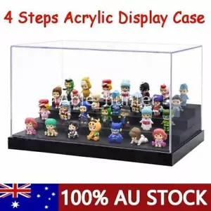 4 Steps Acrylic Display Case Clear Box Dustproof Collectibles Handmade Model AUS - Picture 1 of 5