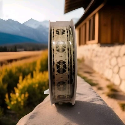 Green Clover Embroidered Design  1" By 25M/82FT made in France - Image 1 of 4