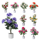Large Artificial Potted Flowers Fake False Plants in&Outdoor Garden In Pot Decor
