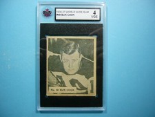 1936/37 V356 WORLD WIDE GUM HOCKEY CARD #68 BUN COOK KSA 4 VG/EX 36/37 WWG