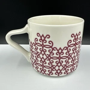 Starbucks Coffee Cup Mug 2017 with Red Lattice Abstract Design 12 fl Oz NWT - Picture 1 of 12