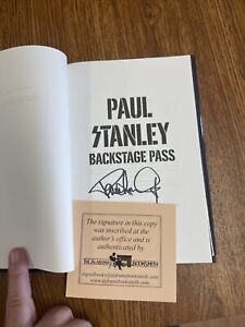Kiss Paul Stanley signed / autographed "Backstage Pass" HC book with COA