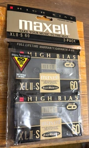 Paquete doble de cintas de casete en blanco selladas de alto sesgo Maxell XLII-S 60 de colección NOS - Imagen 1 de 2
