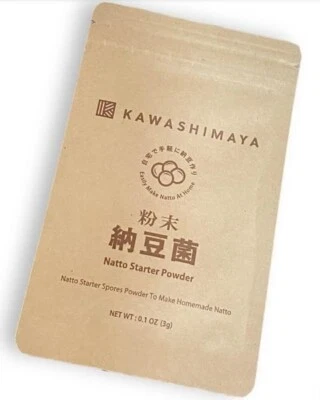 Kawashimaya Natto Starter Spores Powder 3g 100% Organic Soybean Extract Japan - image 1 of 4