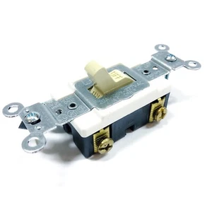 Interruptor de palanca 1221-SI Leviton, 20A-120/277V, marfil - Imagen 1 de 5