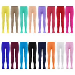 Kids Pantyhose Ballet Dance Tights Stocking Girls Candy Color Thin Velvet Tights - Picture 1 of 194