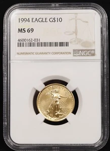 NGC 1994 $10 1/4 oz Gold Eagle MS69 #4600162-031 - Picture 1 of 15