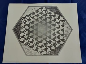 M.C. Escher "Verbum" aprox. 64 x 55 cm póster imagen / Cordon Art (en papel amarillo) - Imagen 1 de 4