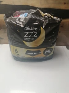 ALWAYS ZZZ Menstruationshöschen Gr. M schwarz 11 Höschen 360° Schutz - Bild 1 von 3