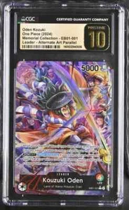 2024 One Piece CCG Oden Kozuki #EB01-001 English CGC 10 Pristine - Picture 1 of 2