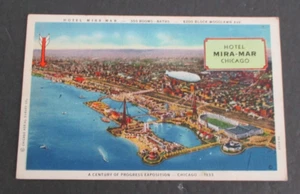 1933 Hotel MIRA-MAR Century of Progress Exposition Chicago IL Werbung PC - Bild 1 von 2