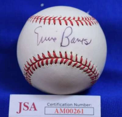 Ernie Banks JSA COA Autograph National League Signed Baseball 1 - Image 1 of 2