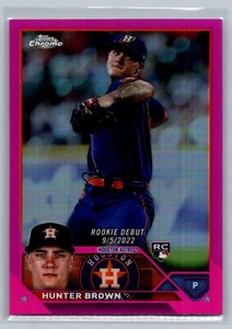 2023 Topps Chrome Update - Rookie Debut #USC163 Hunter Brown - Pink Refractor - Bild 1 von 2