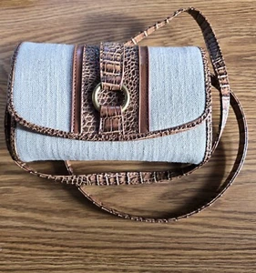 Coldwater Creek Crossbody/Shoulder detachable strap Women's Purse Brown beige - Picture 1 of 12