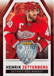 2013-14 Panini Player of the Day #8 Henrik Zetterberg