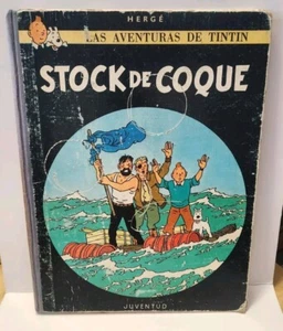 TINTIN STOCK DE COQUE vintage Spanish Book 1971 Spain Coke En Stock Herge BD - Picture 1 of 17
