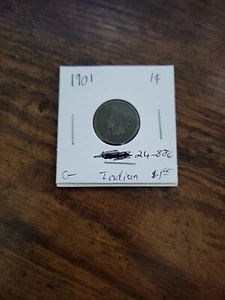 1901 Indian Cent, G - Picture 1 of 2