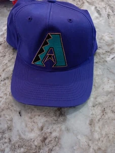 Vintage 1990er Arizona Diamondbacks neu ohne Etikett Logo sportlich Druckknopflasche Mütze Deadstock  - Bild 1 von 3