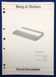 Manual de descripción de circuito compacto original B&O/Bang & Olufsen - Imagen 1 de 1