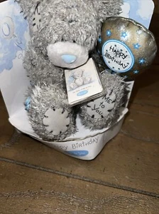 Carte Blanche Me To You Gray Bear Plush Blue Nose happy birthday teddy - Picture 1 of 5