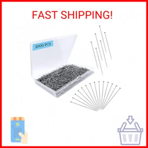 2000PCS Straight Pins for Crafts, Sewing Pins for Fabric Dressmaker Pins, Long 1 - Picture 1 of 2