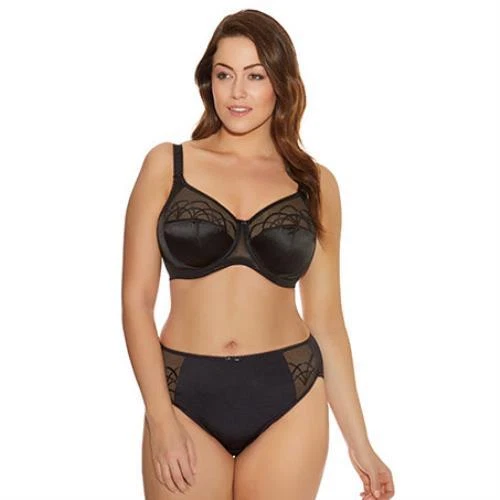 Elomi Cate 4030 Underwired Non Padded Banded Supportive Full Cup Bra 40 H Black