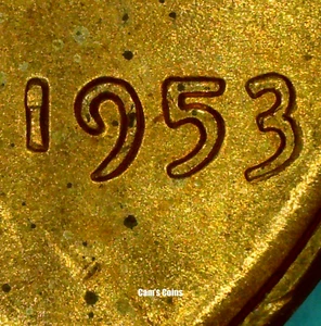 1953 P Lincoln Wheat Cent Doubled Die Obverse Coin DDO Red Penny - Picture 1 of 4
