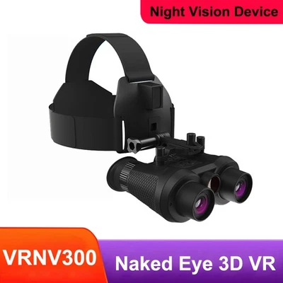 VRNV300 6x Zoom Head Mounted 3D VR Binoculars 4K UHD Camera Night Vision Device - Image 1 of 4