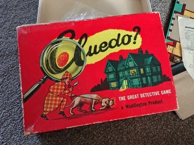 Vintage Waddingtons CLUEDO Board Game, Rare Small Box 2nd Edition 1949 - Image 1 of 4
