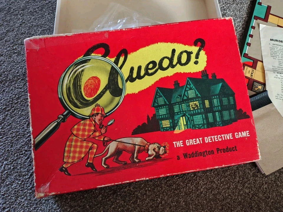 Vintage Waddingtons CLUEDO Board Game, Rare Small Box 2nd Edition 1949 - Image 1 of 4
