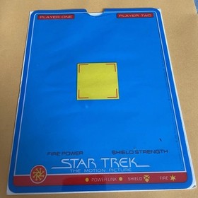 Original VECTREX Game Overlays Lot Of 9: Star Trek, Blitz, Scramble Etc.