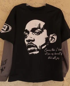 Shein Manfinity Find Peace In the Pain Long Sleeve black T-Shirt - Picture 1 of 8