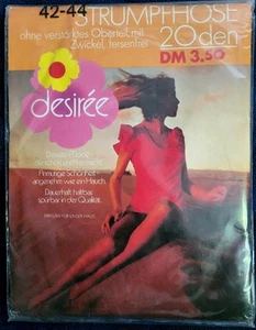 Vintage 1980er Feinstrumpfhose Nur desiree 20 DEN, Gr.III (42-44), Koralle, OVP - Bild 1 von 2