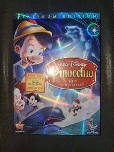 Disney Pinocchio (DVD, 2009, 2-Disc Set, 70th Anniversary Platinum Edition) - Imagen 1 de 4